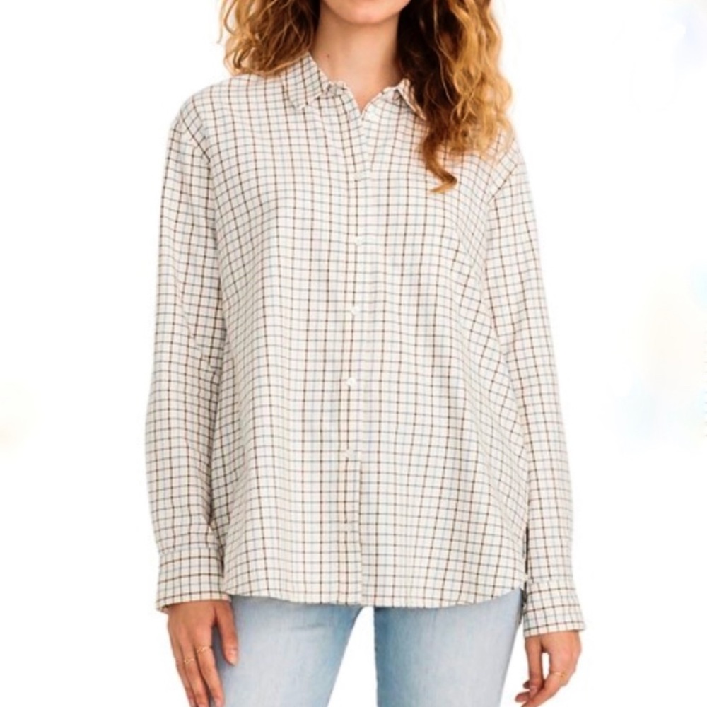 NWT Madewell Oversize Ex-Boyfriend Plaid Shirt